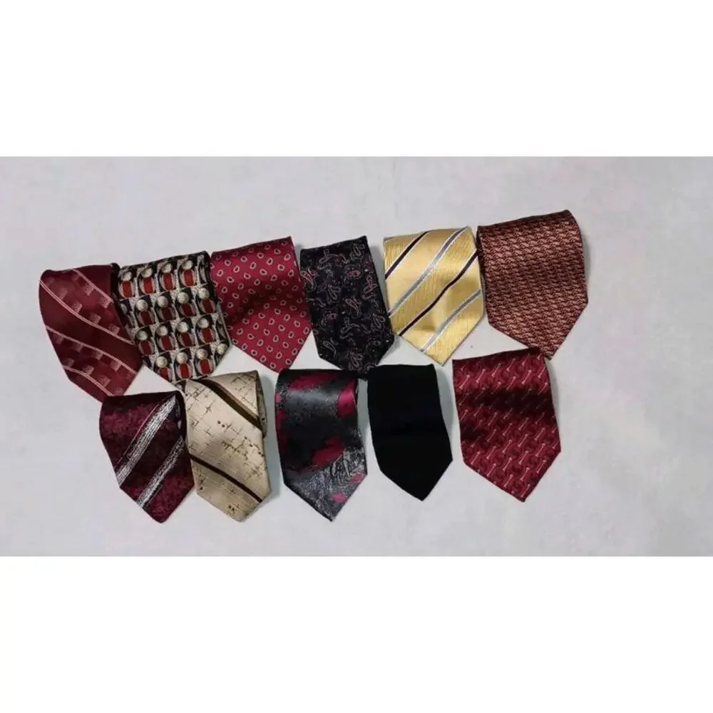 11 Piece Mens Tie Bundle Set Lot Multicolor Colosseo Diroma, Izod, Paco Rabanne,